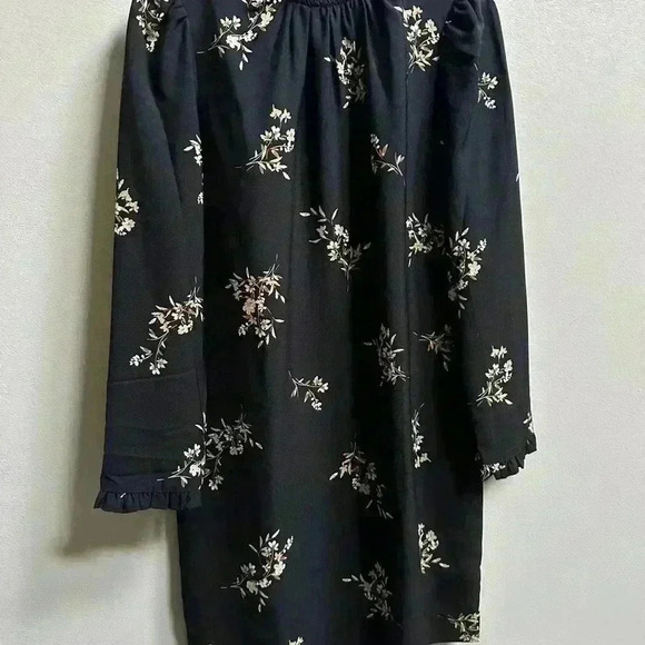 NWOT | J. Crew Floral 3/4 Sleeve Ruffle Neck Classy Shift Dress | Size 0 - Picture 2 of 8